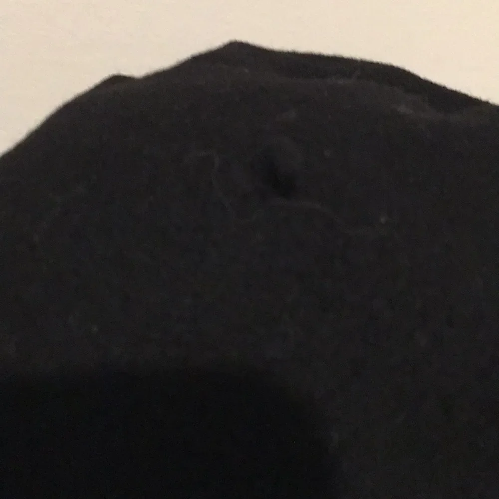 Black import vintage lined retro French Wool Beret Parisian Hat cap size S/M